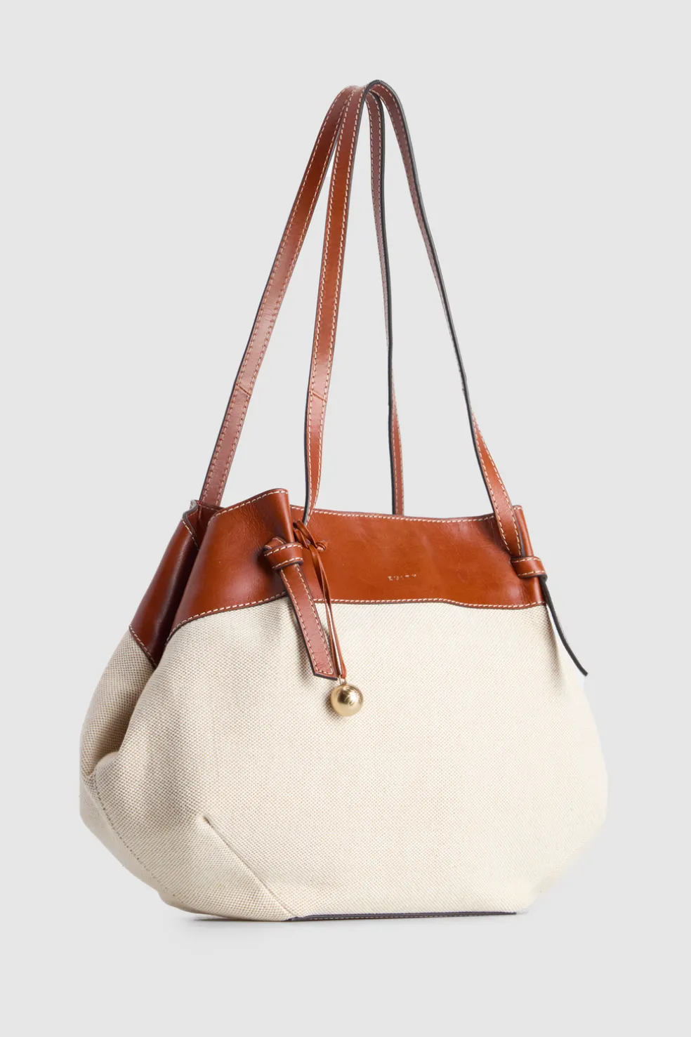Alana Leather Canvas Tote Bag
