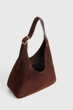 Alexa Leather Small Suede Hobo Bag