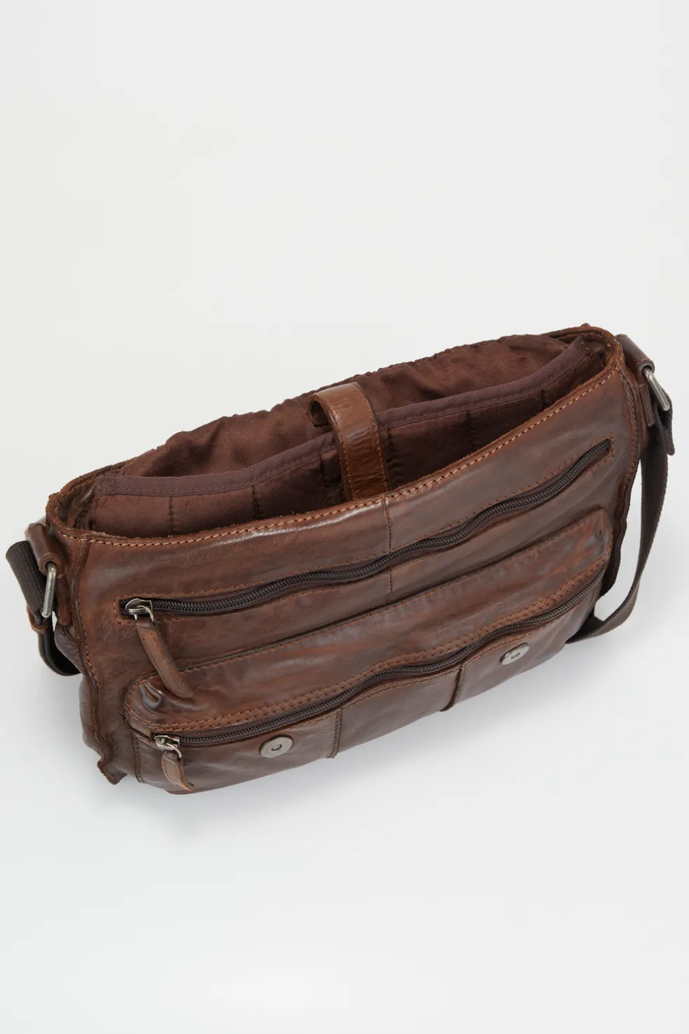 Anthony Leather E/W Satchel