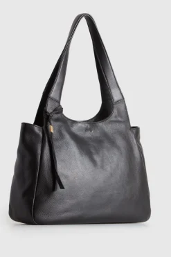 Clara Leather Charm Tote Bag