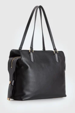 Clover Leather Work Tote Bag