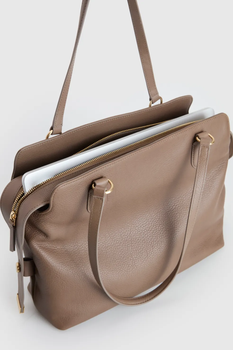 Clover Leather Work Tote Bag