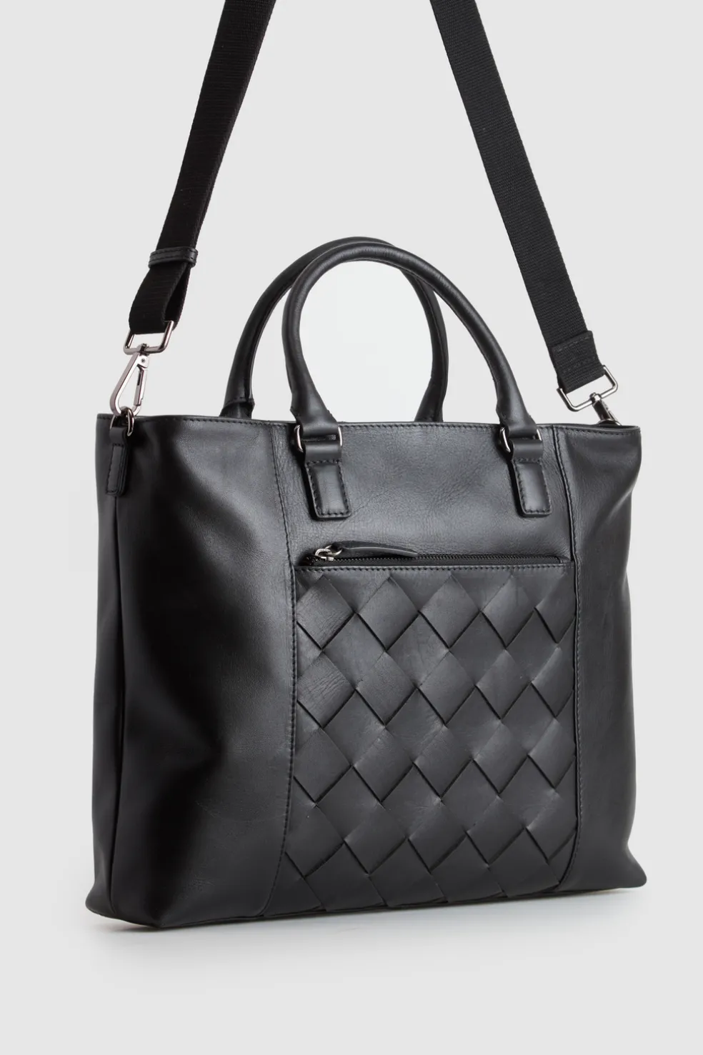 Dominic Leather Weave Tote Bag