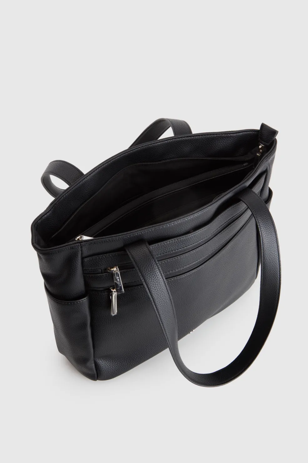 Double Zip Pocket Tote Bag