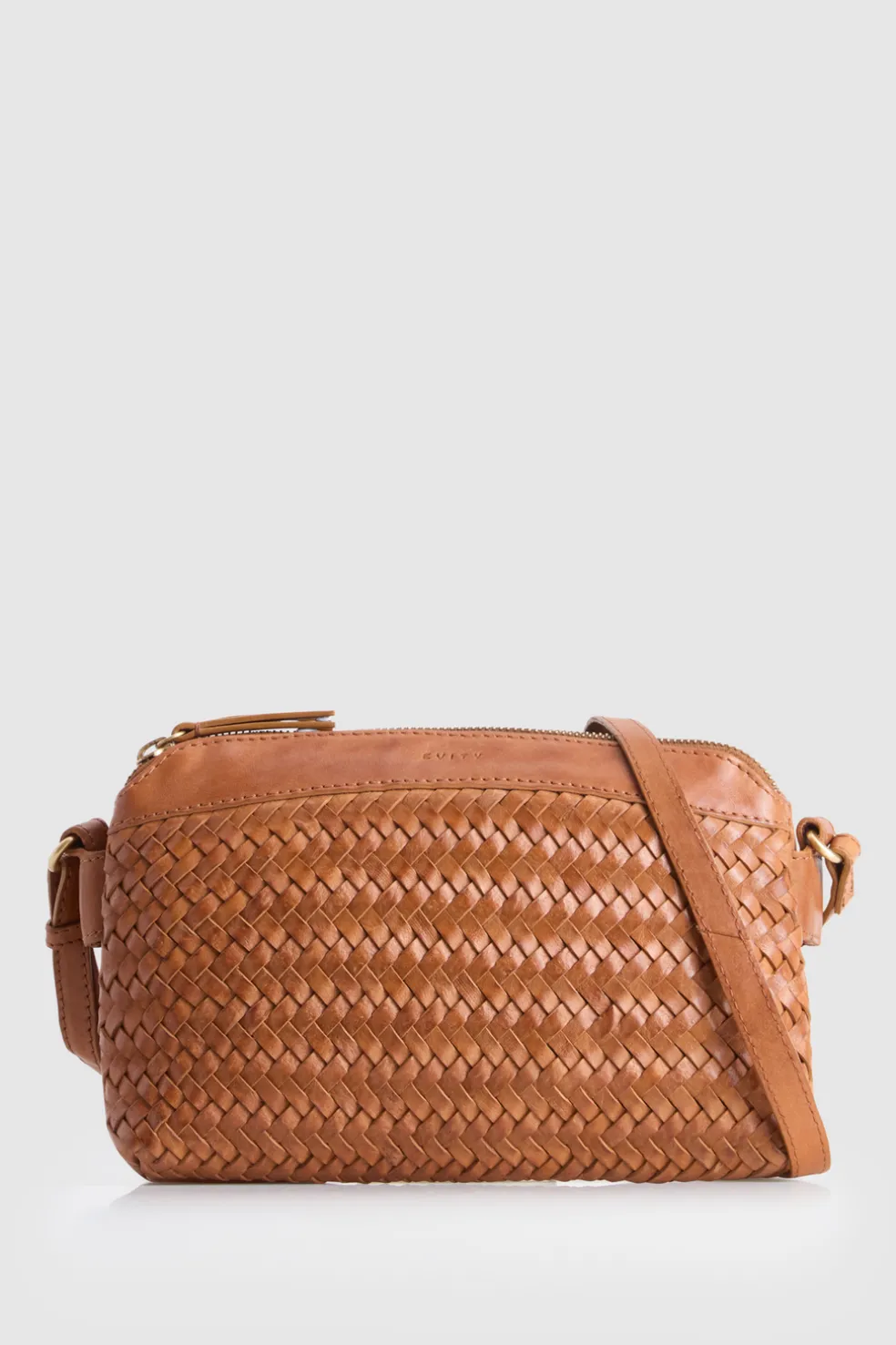 Elise Leather Weave Crossbody Bag