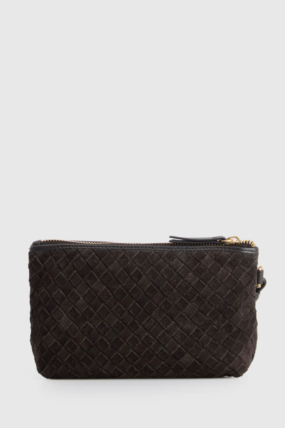 Ines Suede Weave Pouch
