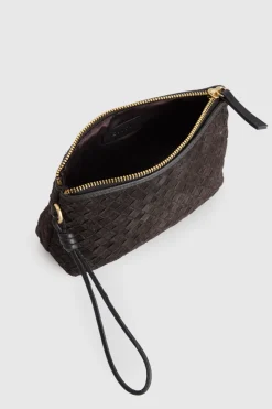 Ines Suede Weave Pouch