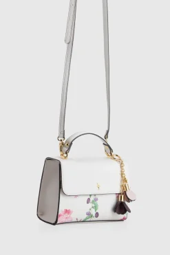 Iris Floral Top Handle Bag