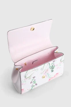 Iris Floral Top Handle Bag