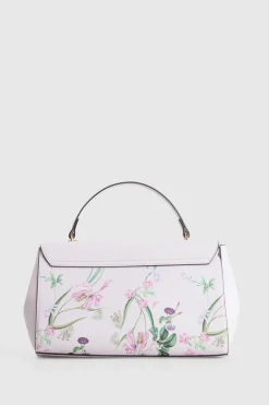 Iris Floral Top Handle Bag