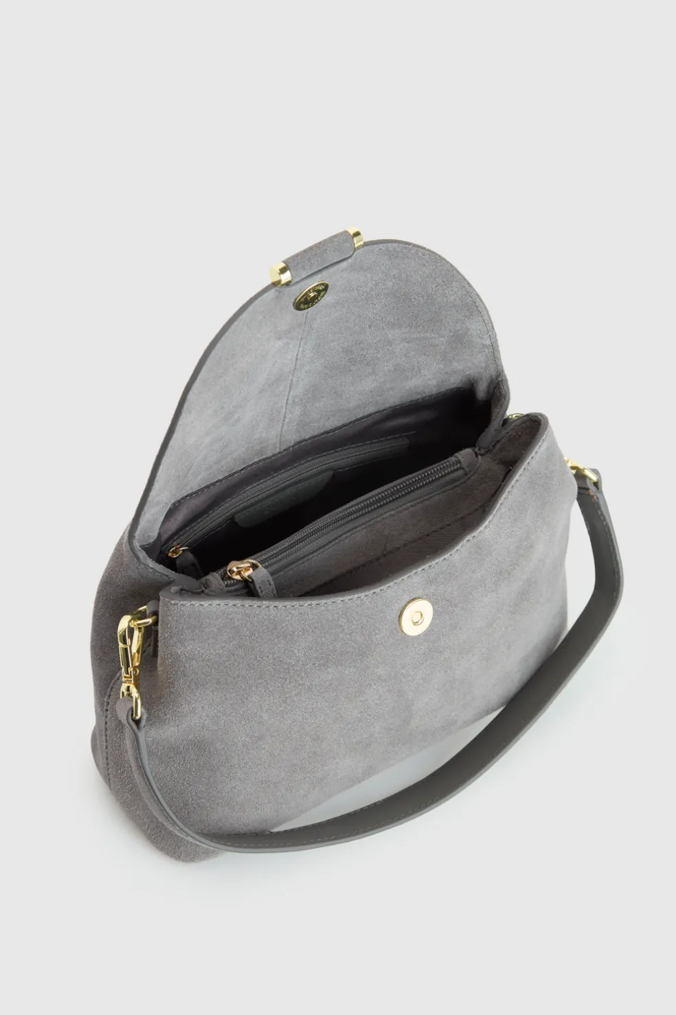 Iris Suede Leather Shoulder Bag