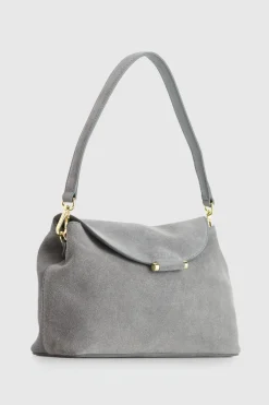 Iris Suede Leather Shoulder Bag