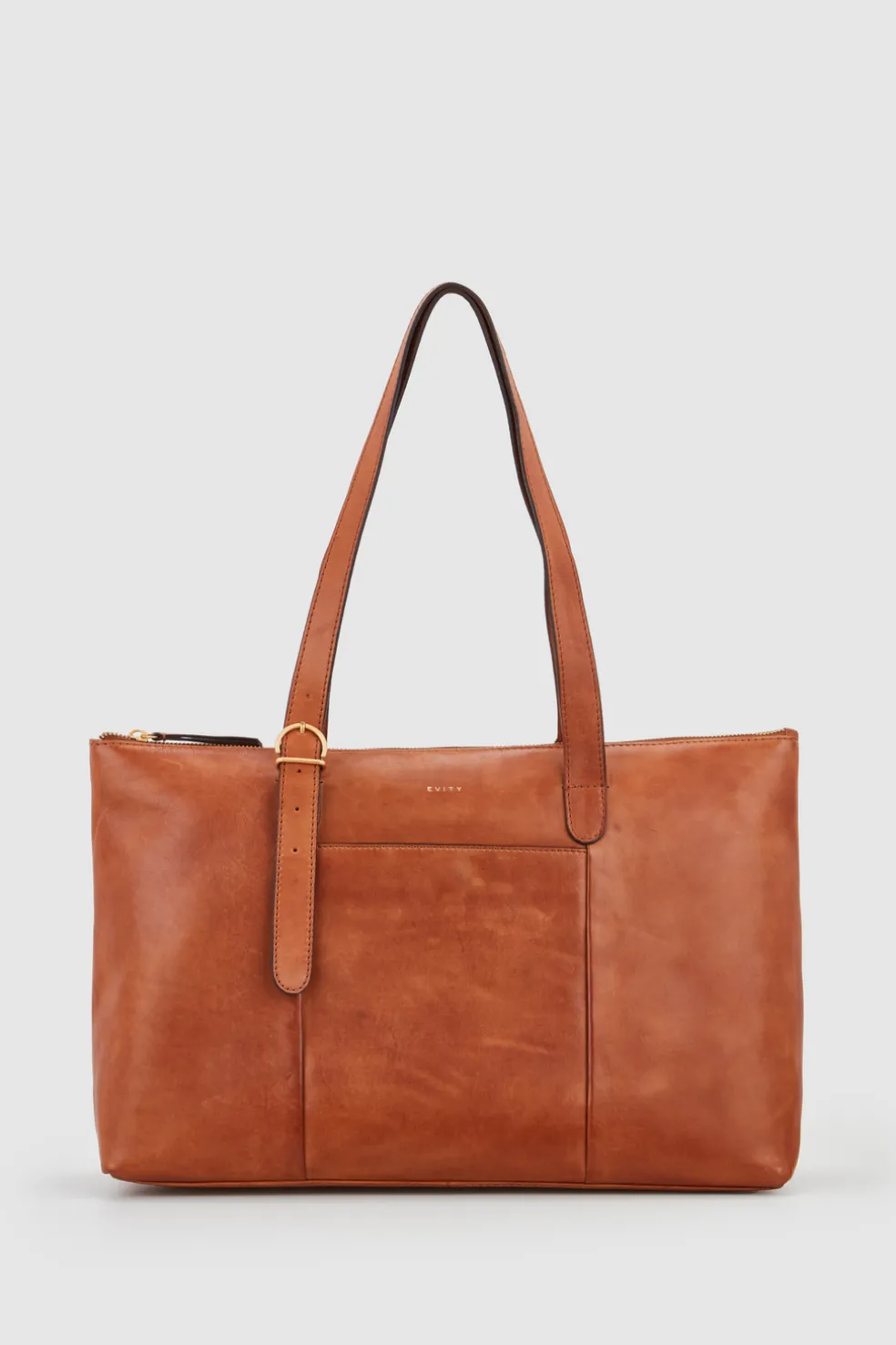 Ivy Leather Buckle Work Tote Bag