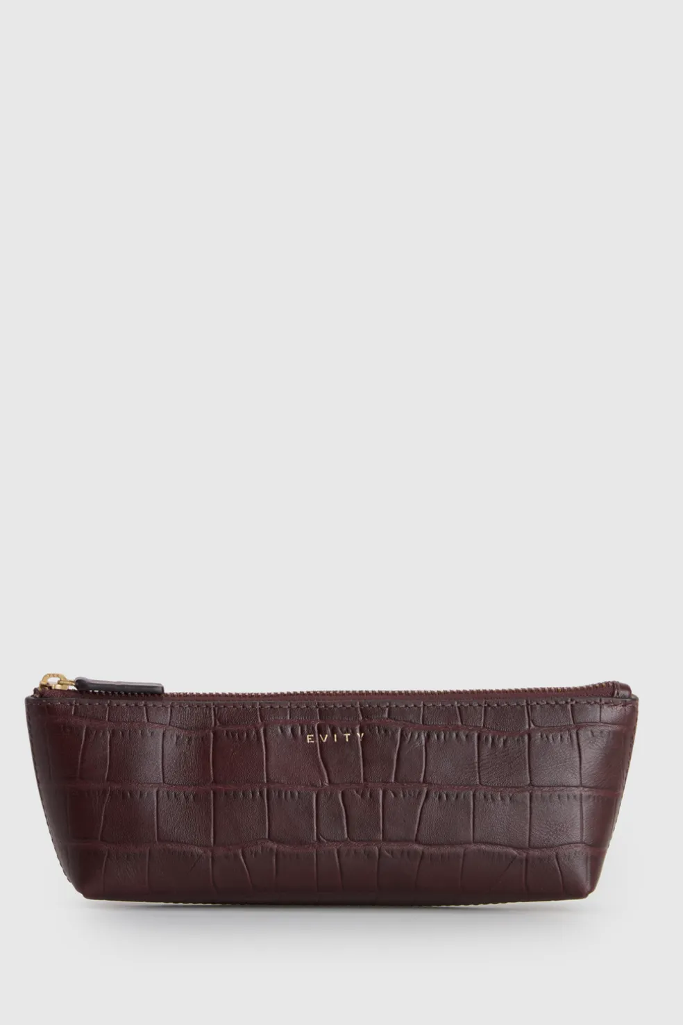 Lila Croc Emboss Pencil Case