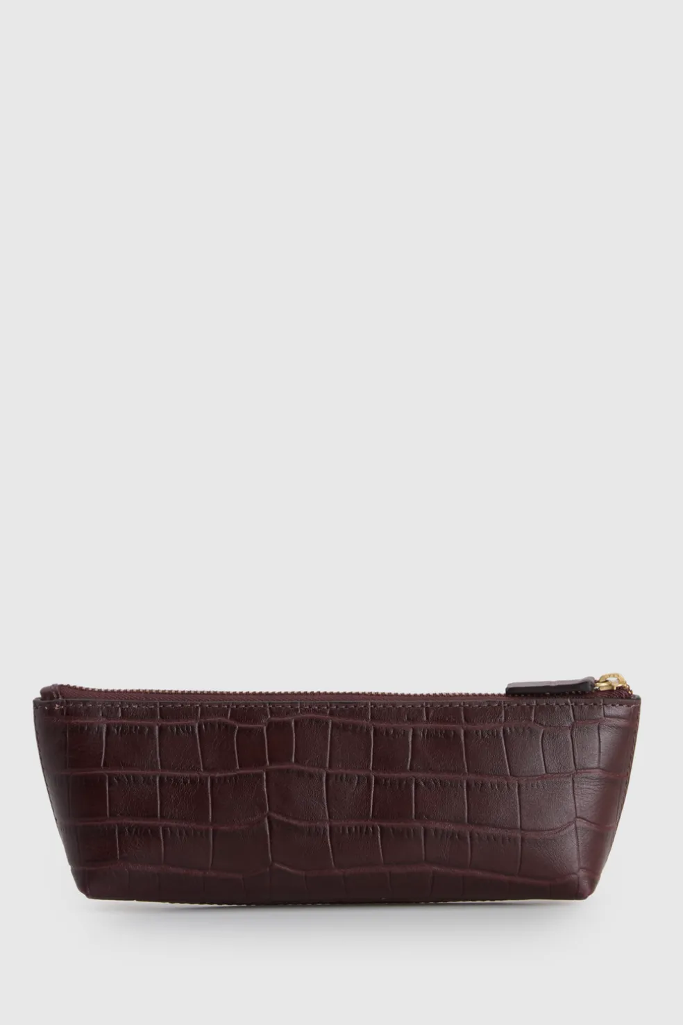 Lila Croc Emboss Pencil Case