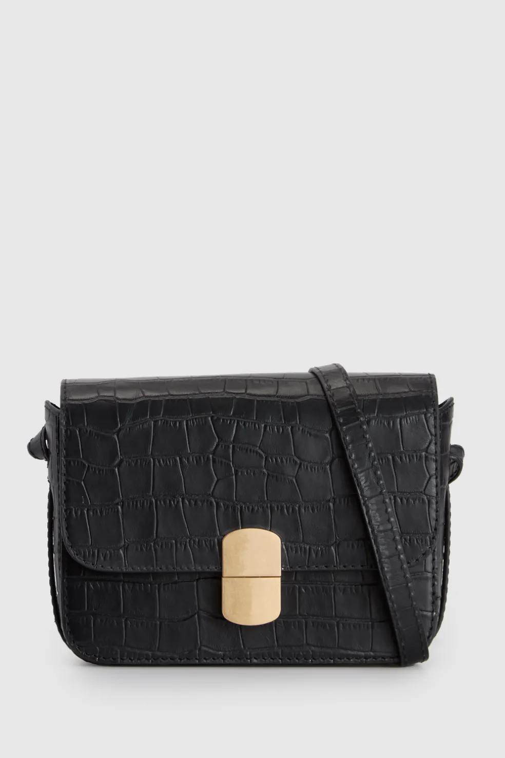 Lila Leather Flap Crossbody Bag