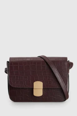Lila Leather Flap Crossbody Bag