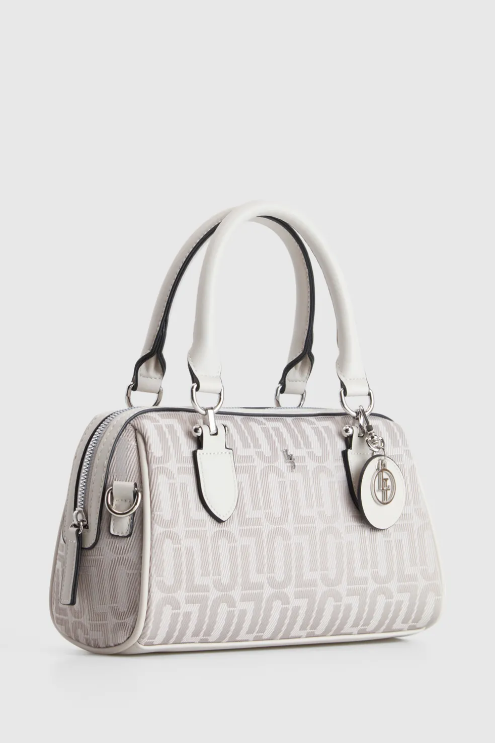 Logo Jacquard Barrel Bag