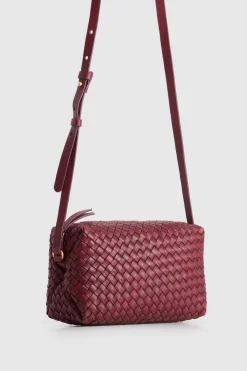 Margo Leather Weave Crossbody Bag
