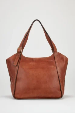 Maya Leather Buckle Tote Bag