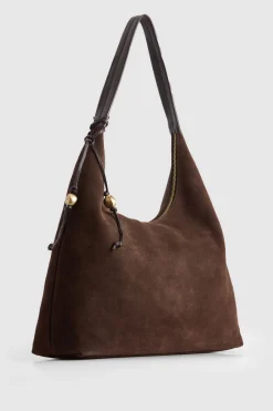 Nina Leather Suede Hobo Bag