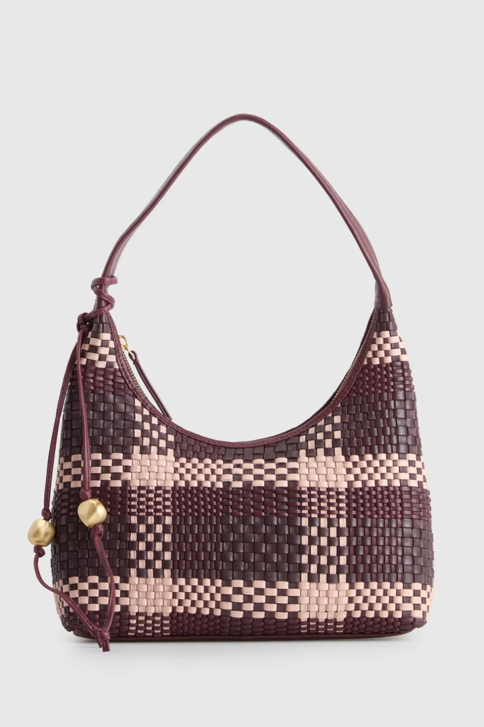 Nina Leather Weave Hobo Bag