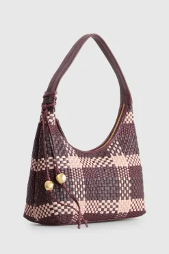 Nina Leather Weave Hobo Bag
