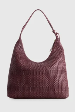 Nina Leather Weave Hobo Bag