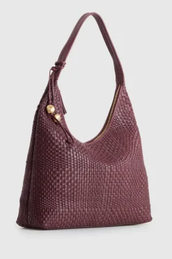 Nina Leather Weave Hobo Bag