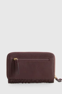 Nina Leather Zip Around Wallet