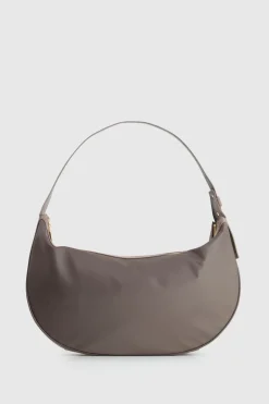Noemie Leather Trim Shoulder Bag
