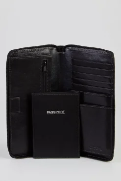 RFID Leather Passport Wallet