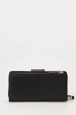 RFID Leather Zip Around Wallet