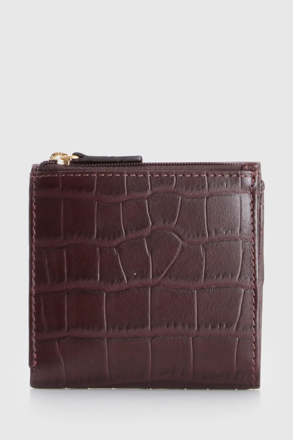 RFID Lila Croc Emboss Lea Wallet