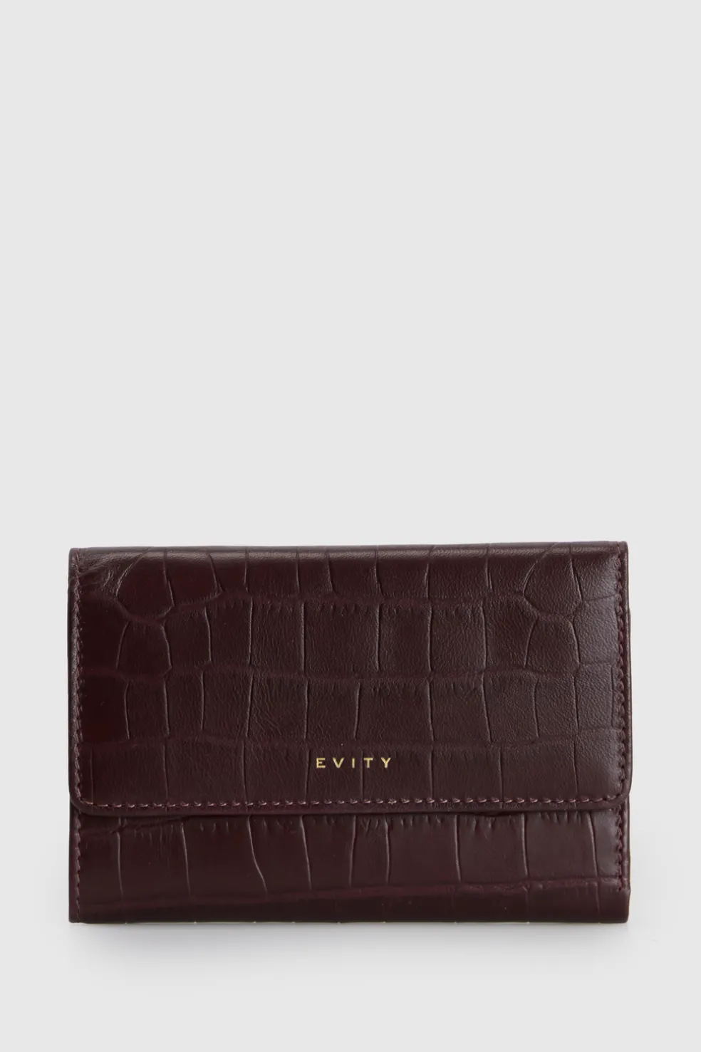 RFID Lila Croc Emboss Med Wallet