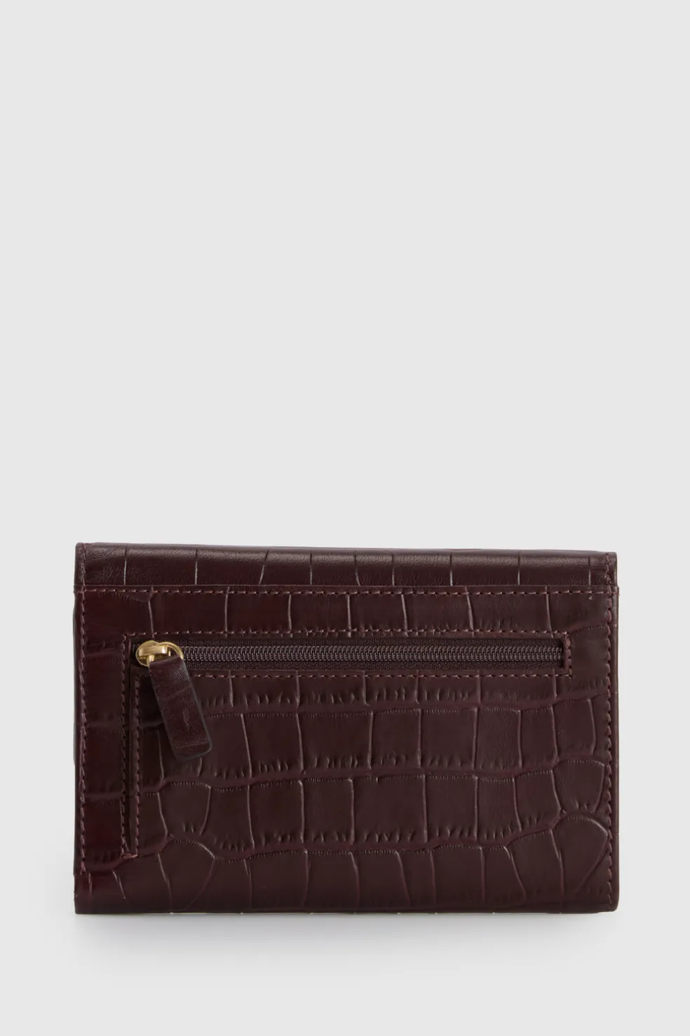 RFID Lila Croc Emboss Med Wallet