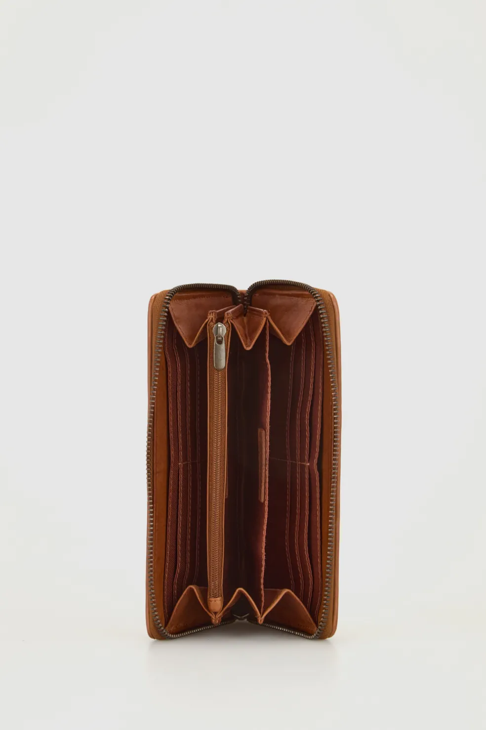 RFID Palma Leather Zip Wallet