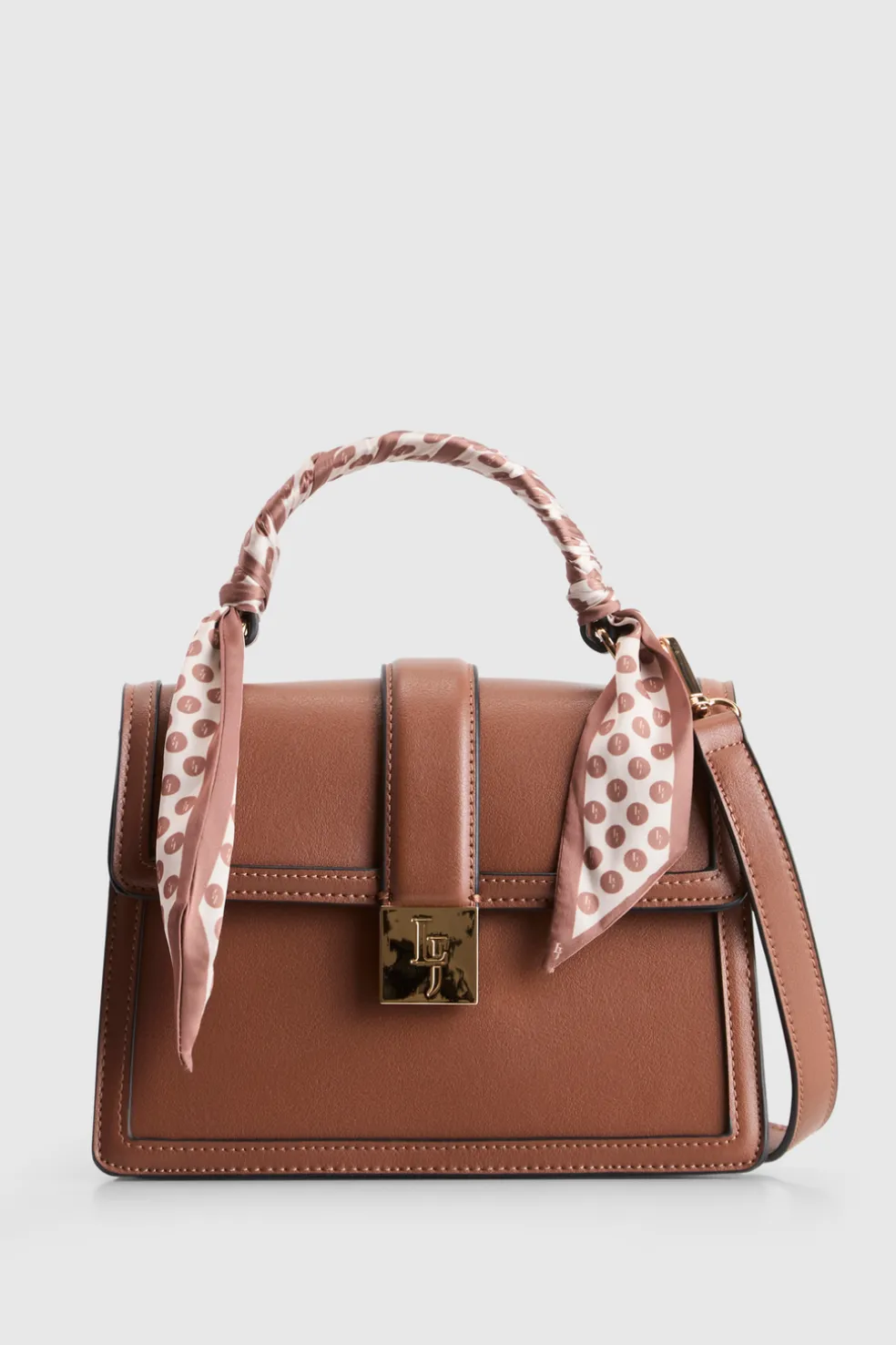 Scarf Top Handle Bag